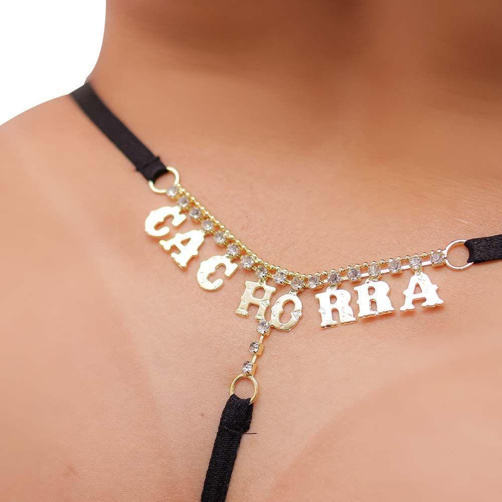 Calcinha com Frase Personalizada Fio Dental Frase Cachorra