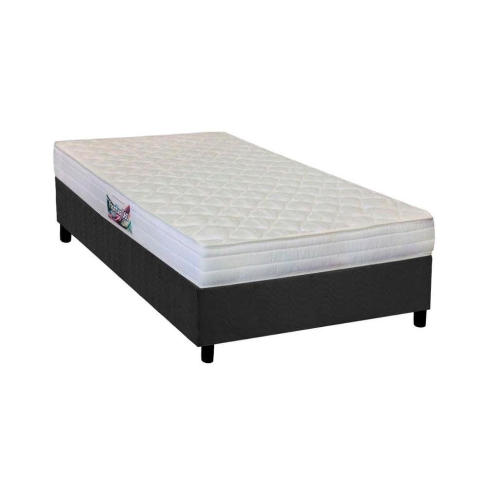 Conjunto Box Solteiro: Colchão Anatômico Herval AG65 Frontier + Base CRC Suede Gray(88x188)