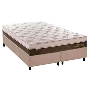 Cama Box King: Colchão Molas Ensacadas Plumatex MasterPocket Personalle + Base CRC Suede Clean(193x203)