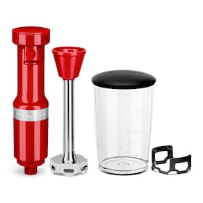 Combo Mixer de Mão com Velocidade Variável KitchenAid Empire Red (KEB53AV) + Mini Processador de Alimentos KitchenAid (KJA03BV) - KEB53_KJA03_CJ