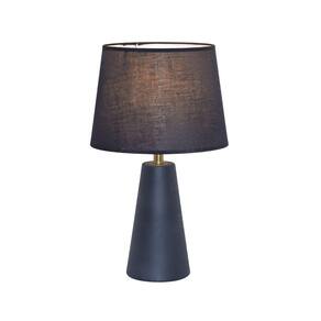 Luminária de Mesa Abajur de Metal Preto com Cúpula Preta 43cm 1E27