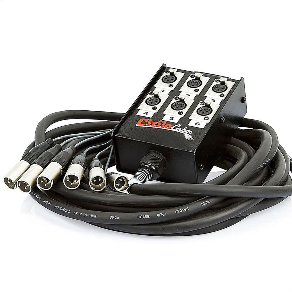 Medusa 6 Vias Montada Conectores Amphenol - 15 Metros