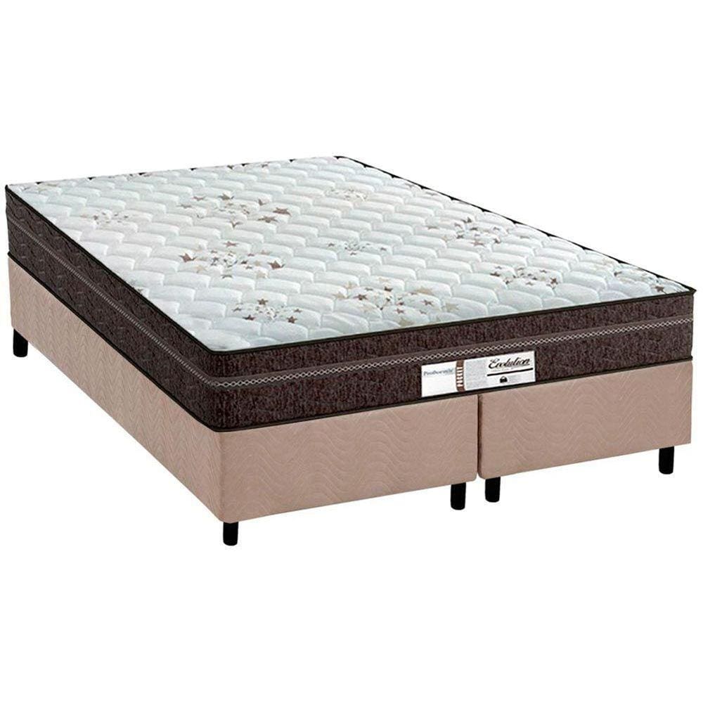 Conjunto Box Queen: Colchão Molas Probel MasterPocket Ensacadas Evolution + Base CRC Suede Clean(158x198)