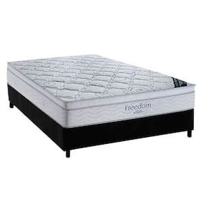 Cama Box Casal: Colchão Molas SuperPocket Ensacadas Ortobom  Freedom Visco + Base CRC Suede Black(138x188)