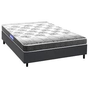 Cama Box Casal: Colchão Espuma Probel Guarda Costas Resistente + Base CRC Courano Gray(138x188)
