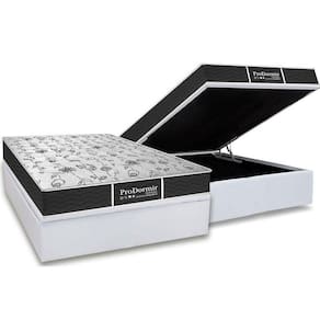 Cama Box Baú Casal: Colchão Molas Probel Prolastic ProDormir Sleep + Base CRC Courano White(138x188)