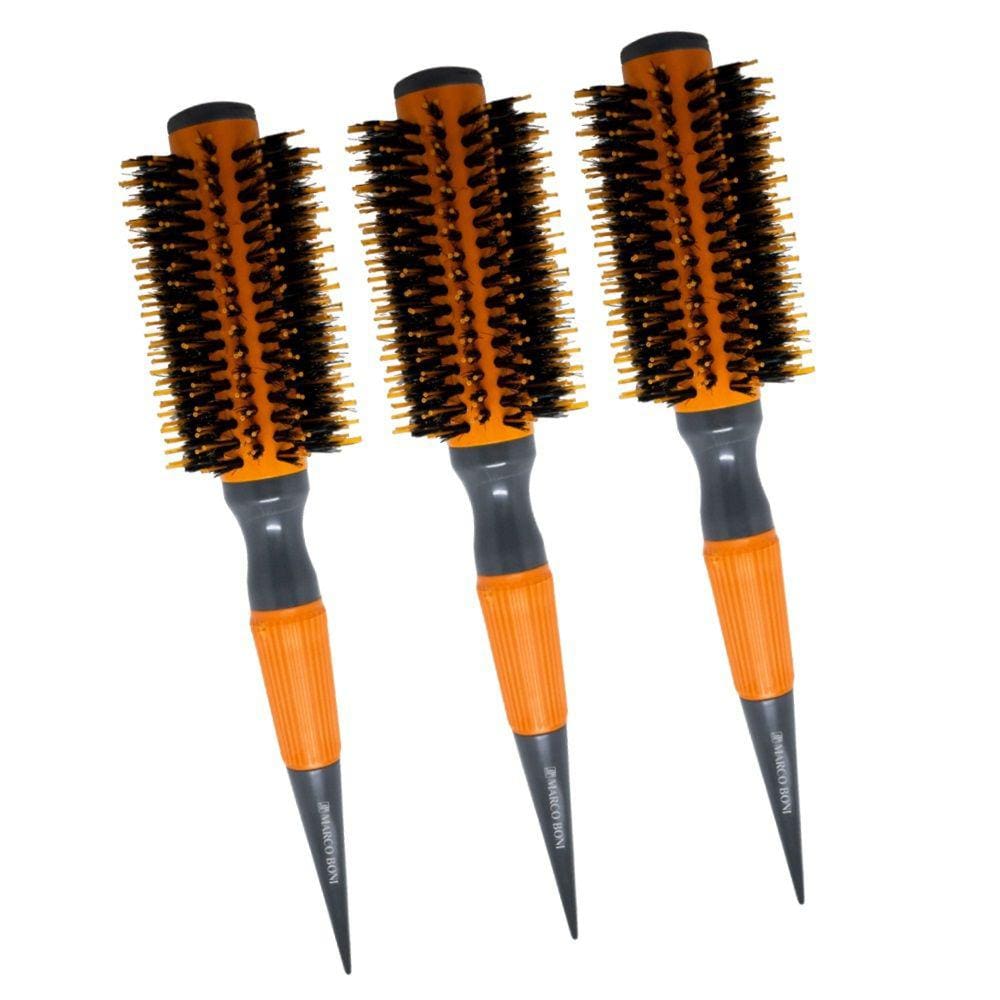 3 Escova Profissional Thermal Ceramic Orange 55MM Marco Boni