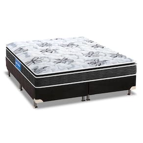 Cama Box King: Colchão Ortopédico Probel Guarda Costas Extra Firme + Base CRC Suede Black(193x203)