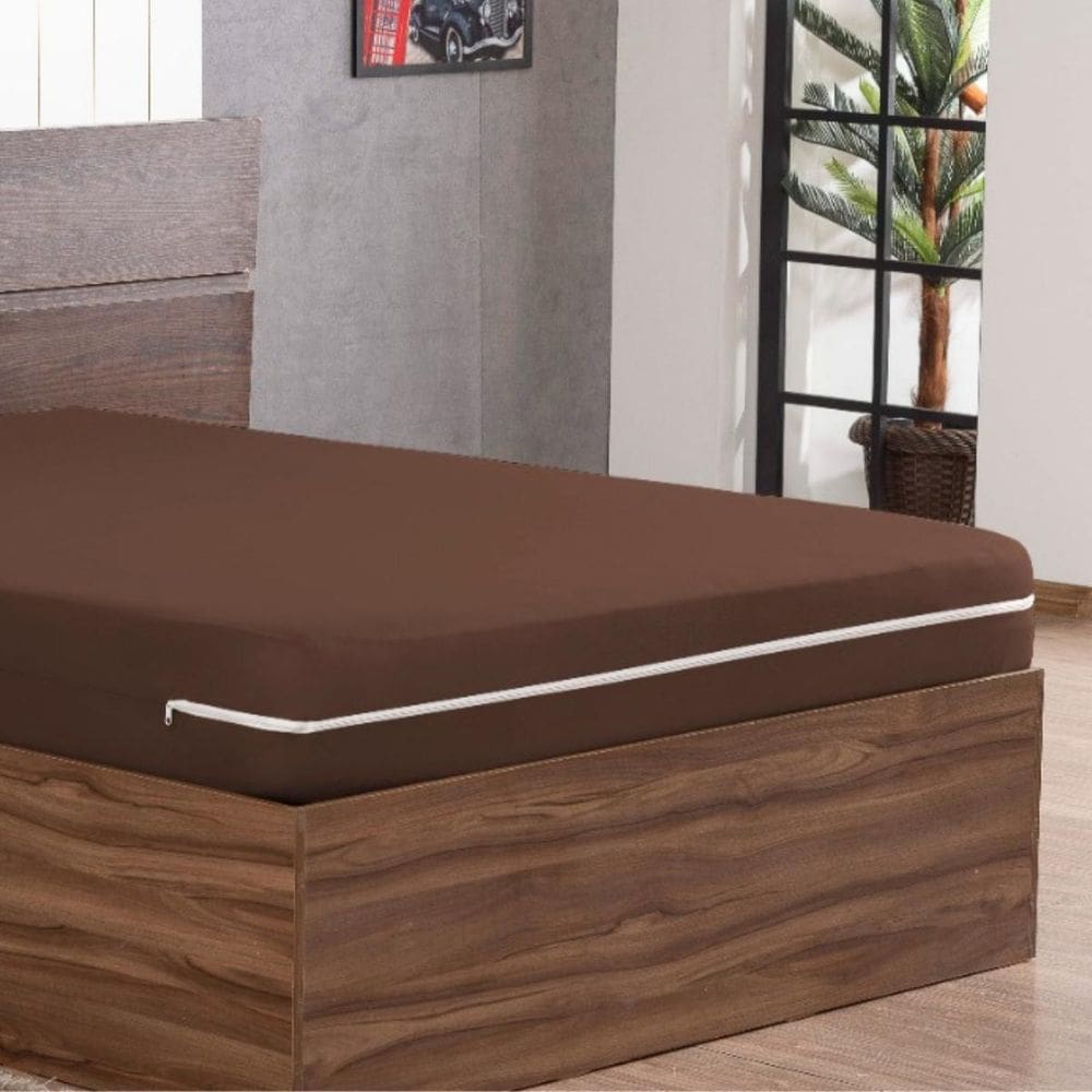 Capa Colchão Casal Queen Size Em Malha Zíper Estilo E