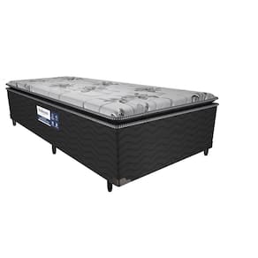 Cama Box Conjugado Solteiro: Colchão Ortopédico D28 ProDormir Advanced Pillow Top Black (88x188x50) Probel