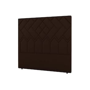 Painel de Cama Box Estofada Solteiro Genebra Plus Veludo Cacau - Simbal
