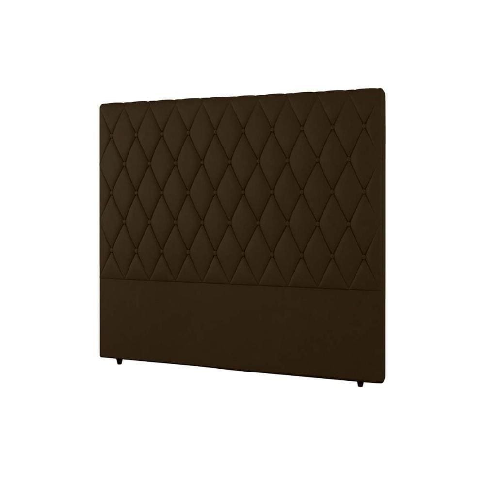Painel de Cama Box Estofada Solteiro Camponesa Plus Veludo Cacau - Simbal