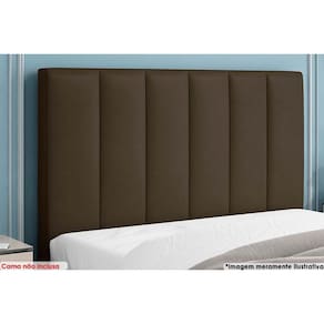 Painel de Cama Box Estofada King Cintra Plus Veludo Cacau - Simbal