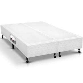 Cama Box Base Queen Poli Tecido White (158x198x23) - Castor