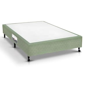 Cama Box Base Universal Viúva Poli Tecido Green (128x188x23) - Castor