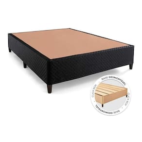 Cama Box Base Universal Queen ClickBox Bordado Black (158x198x28) - Herval