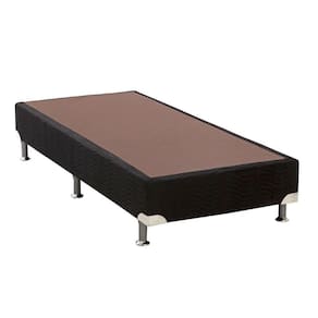Cama Box Base Universal Solteiro Americana Suede Nero Black (78x188x23) - Ortobom