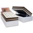 Cama Box Baú Solteiro: Colchão Molas Anjos Superlastic Classic + Base CRC Courano White(88x188) - Blush