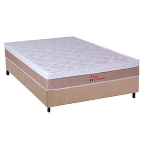 Cama Box Casal: Colchão Ortopédico Orthoflex Foggia Premier Euro Pillow+ Base CRC Suede Clean(138x188)