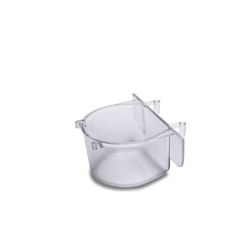 Comedouro Papagaio Com Gancho - 110 Ml Cristal Injetfour