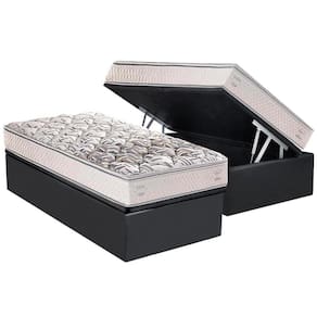 Cama Box Baú Solteiro: Colchão Ortopédico Herval ErgoPlus/EP Anatômico + Base CRC Suede Gray(88x188)