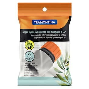 Engate Rapido com Aquastop para Mangueira 1/2 - Tramontina