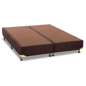 Cama Box Base Universal Queen Americana Suede Brown (158x198x23) - Ortobom