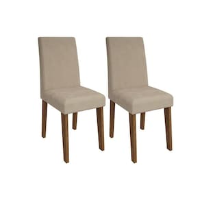 Cadeira Sala de Jantar Milena Kit 2 Un Savana/Suede Bege - Cimol