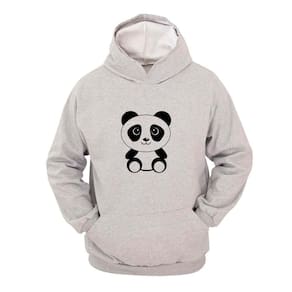 Moletom Masculino Canguru Com Capuz Estampa Panda