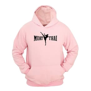 Moletom Masculino Canguru Estampa Muay Thai Com Capuz
