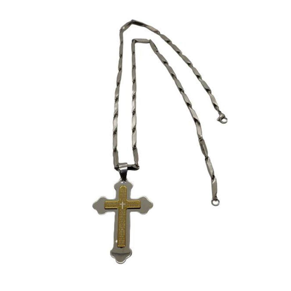 Corrente Pai Nosso Amarelo Em Aço