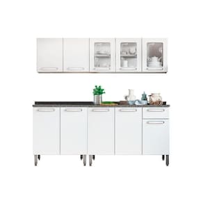 Cozinha Modulada Bertolini Evidence 4 Peças (2 Armários + 2 Balcões) C4P46 Branco