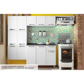 Cozinha Completa Múltipla 4 Peças (2 Armários + 1 Balcão + 1 Paneleiro) C4P79 Branco - Bertolini