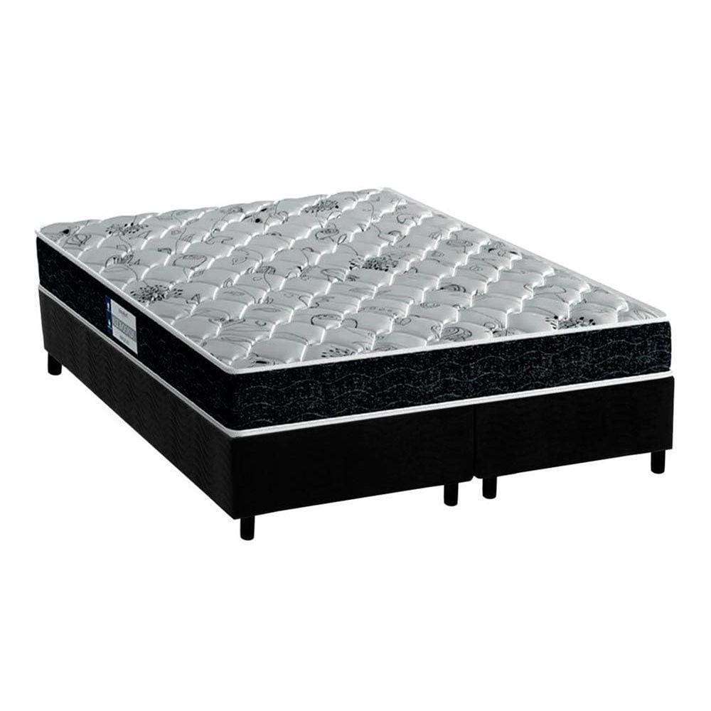 Cama Box King: Colchão Anatômico Probel D45/EP Firmepedic ProDormir Advanced Tech2000 + Base CRC Suede Black(193x203)