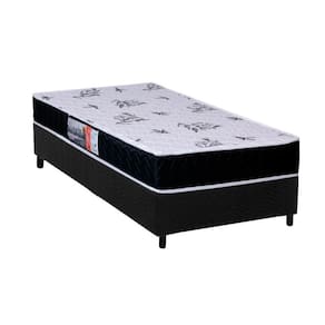 Cama Box Solteiro: Colchão Espuma Orthoflex D28 Nápoles + Base CRC Suede Black(88x188)