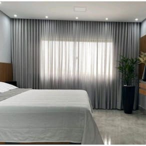 Cortina Trilho Suiço Linho Cinza 6.00 X 2.90