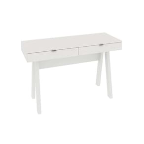 Mesa de Computador ME4128 c/ 2 Gavetas Branco - Tecno Mobili