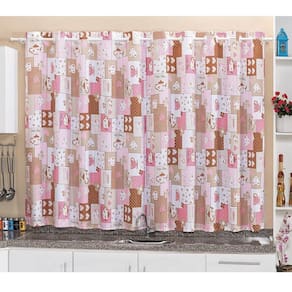 Cortina Para Cozinha Em Tecido Oxford Bule 2,40X1,50