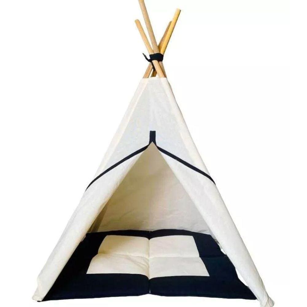 Caminha Cabaninha Pet Cães E Gatos + Tapete 105X60X60Cm