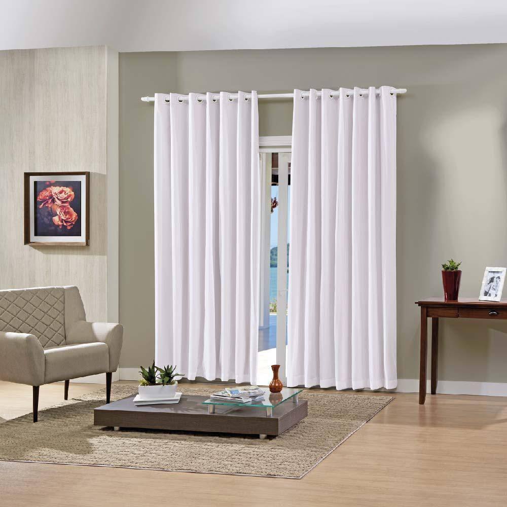 Cortina Blackout para Sala Quarto Lisa Cromo 4,20m x 2,80m