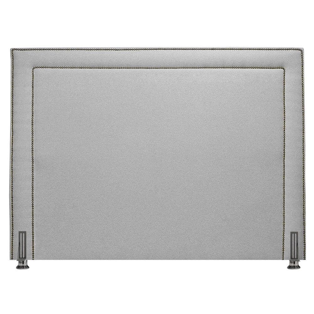 Cabeceira Box King 193cm Linho Bouclê Dama Luxo Cinza SOFA STORE