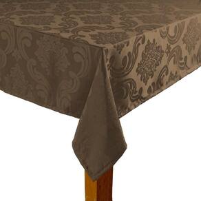 Toalha Para Mesa Retangular Tecido Jacquard Marron 1,40X2,50