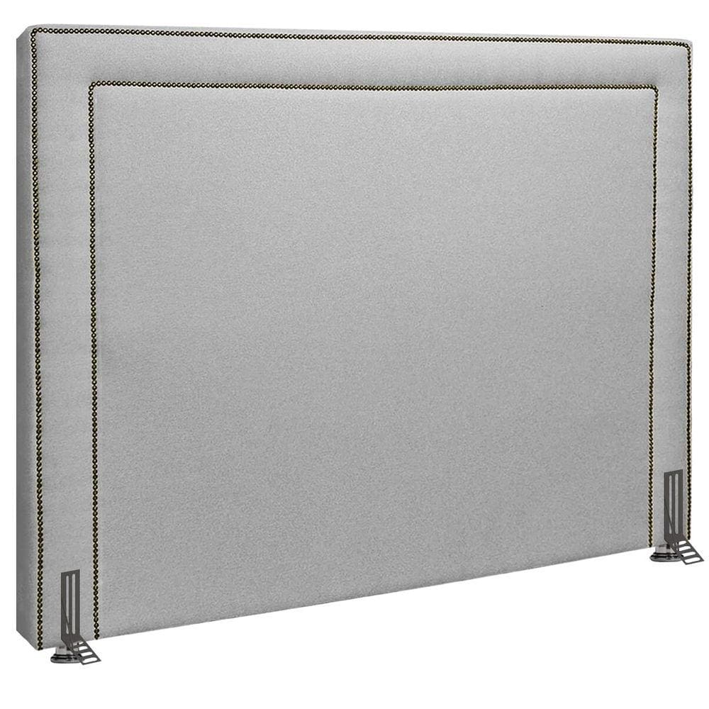 Cabeceira de Luxo para Cama King Size Dama 193cm Linho Boucle Cinza SOFA STORE