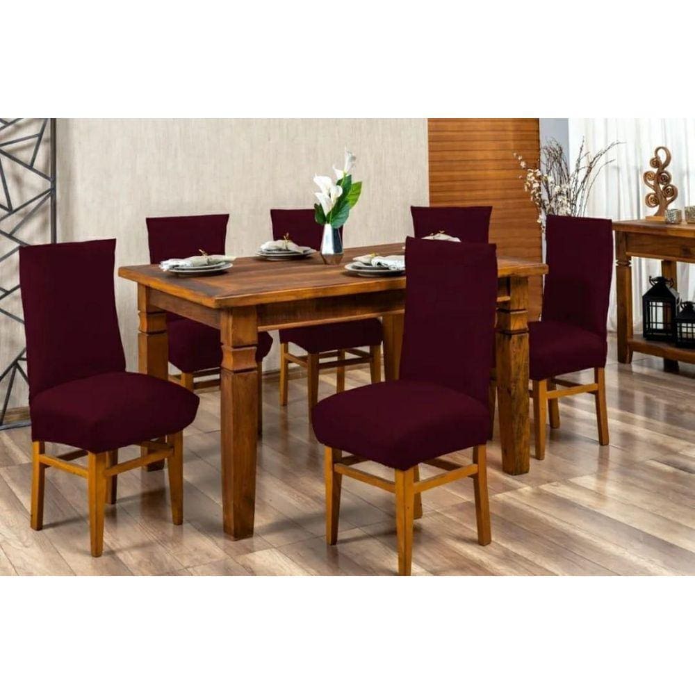 Kit Capa Para Cadeira De Jantar 8 Lugares Bordo