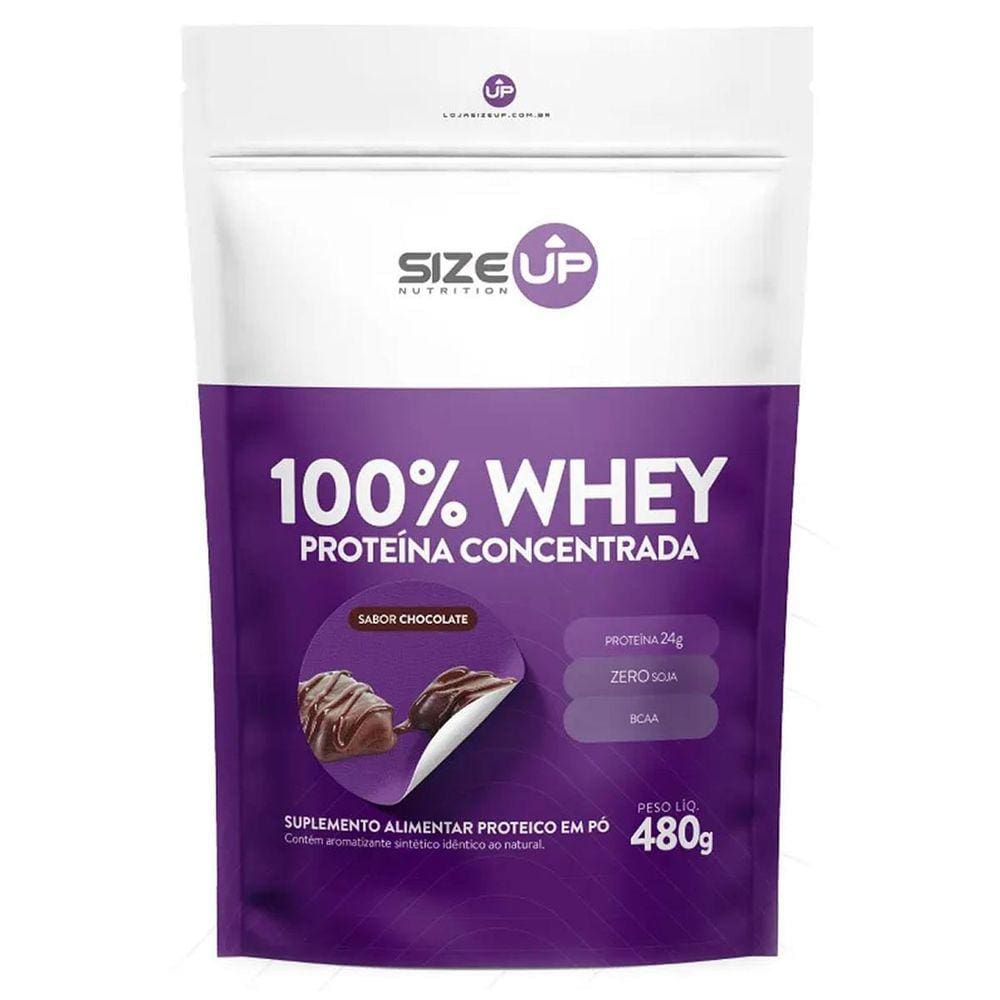 100% Whey 480 G - Size Up Chocolate Chocolate 480 G