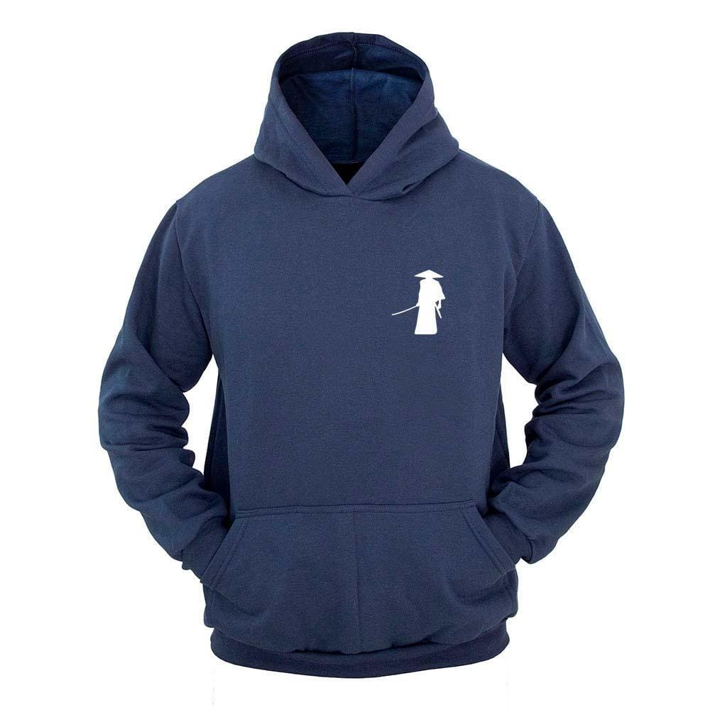 Moletom Masculino Canguru Com Capuz Estampa Samurai