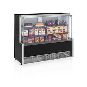 Vitrine Expositora Neutra 1,40m Preta Led MPNA-140R PR Gelopar