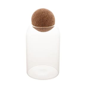 Pote de Vidro Borossilicato com Tampa Bola Rolha 800ml