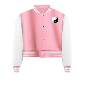 Jaqueta Cropped Moletom Yin Yang Feminina Colegial