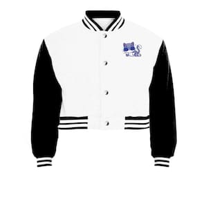 Jaqueta Cropped Moletom Gato Feminina Colegial